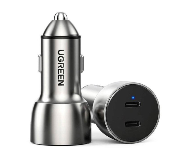 UGREEN Ładowarka samochodowa CD213 2x USB-C 36W szara - 1488949 - zdjęcie